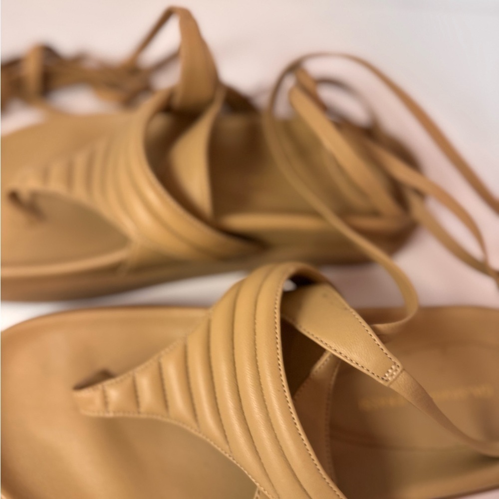 Silvia Tcherassi Kristina Neutral Beige Lace-Up Strappy Sandals - Picture 5 of 12